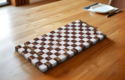 Checkered Deck Brown Platter