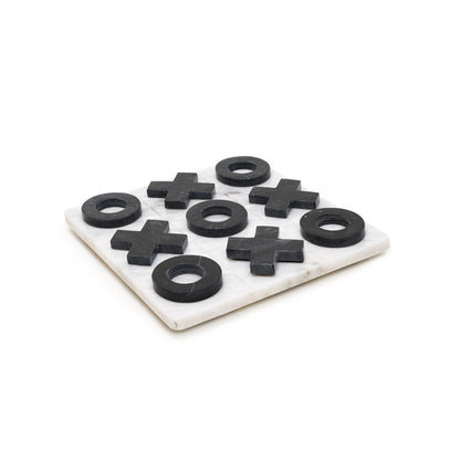 Tic Tac Toe Marble Game Set - White