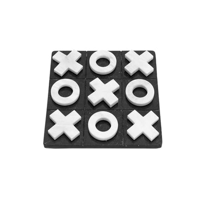 Tic Tac Toe Marble Game Set - Black