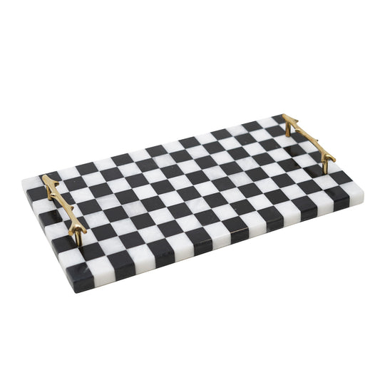 Checkered Deck Black Platter