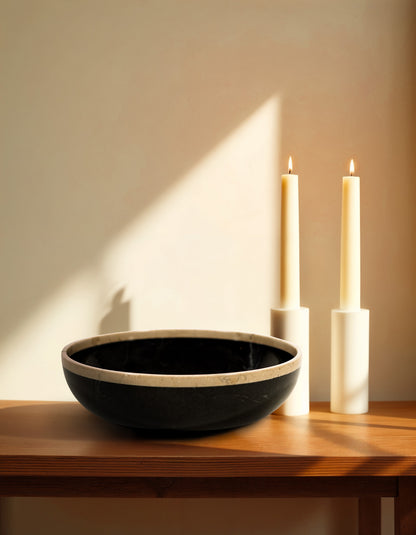 Marble Bowl  - Halo Bowl Black