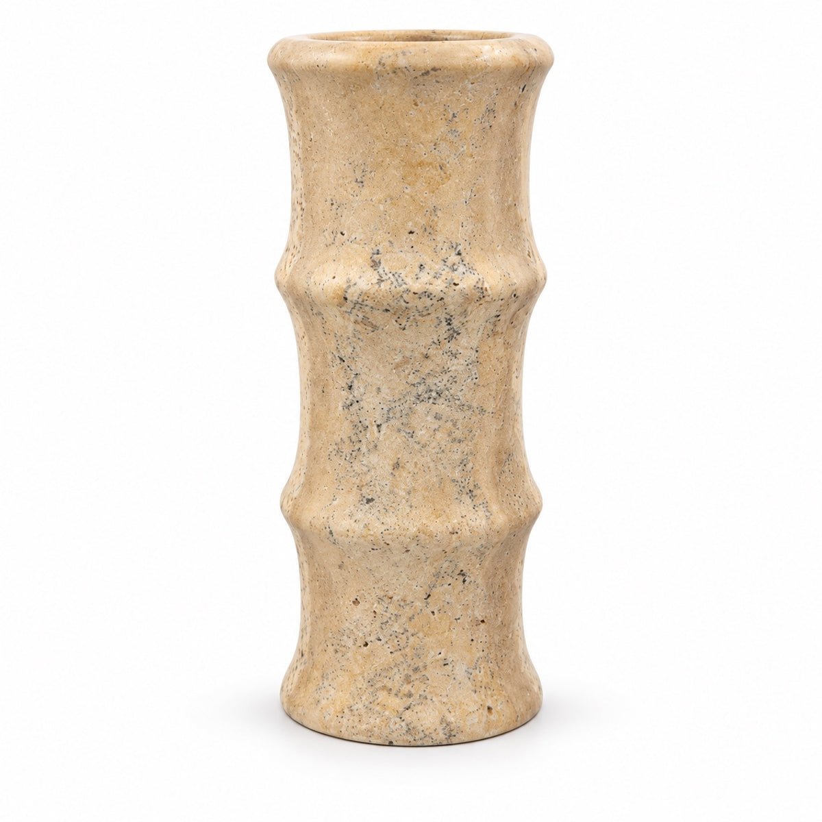 Travertine Bamboo Vase | Handcrafted Decorative Stone Vase