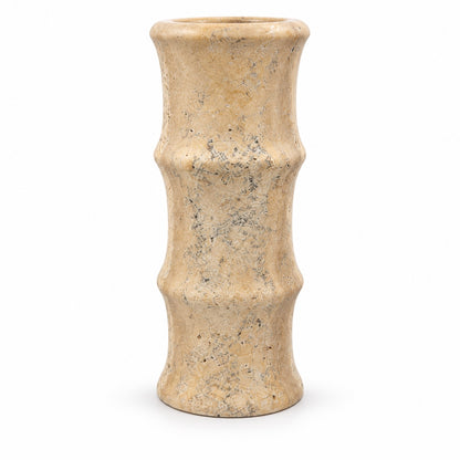 Travertine Bamboo Vase | Handcrafted Decorative Stone Vase