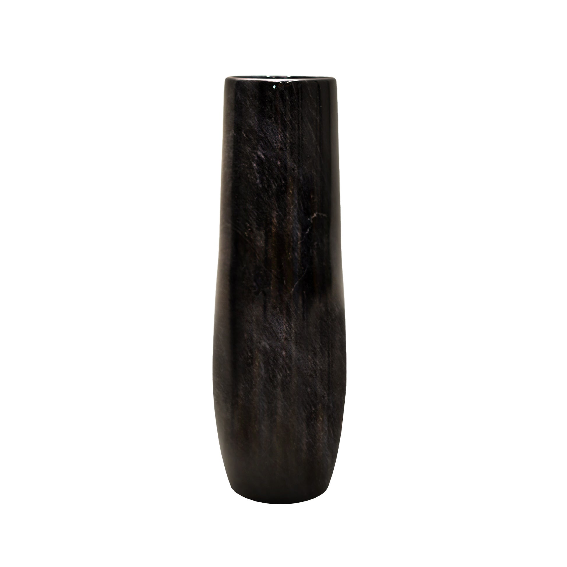 Marble vase black vase