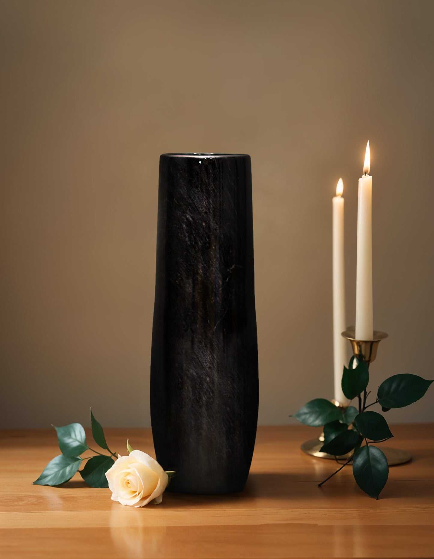 Marble Vase - Luxe Tube Vase Black