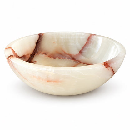 Green Onyx Vessel Sink – Polished Natural Stone, 16"